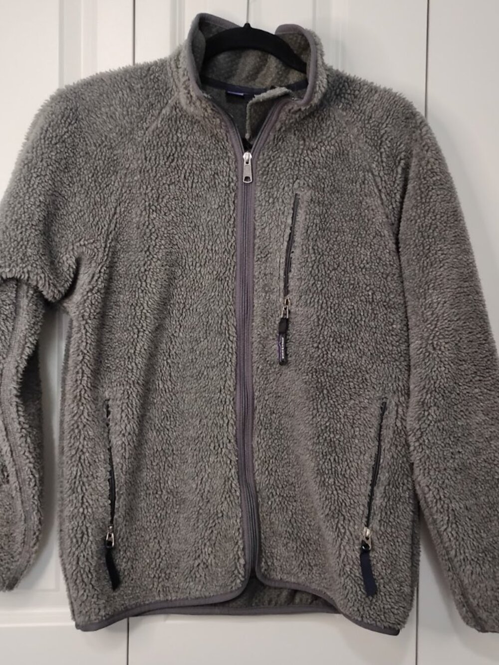 Patagonia Men's Olive Green Long Sleeve Retro Pile Full Zip Fleece Jacket Size M